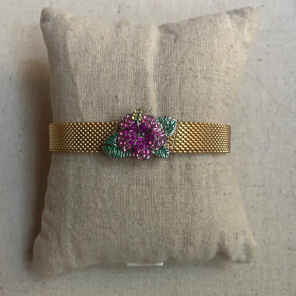 Stella &Dot / keep hibiscus bracelet gold